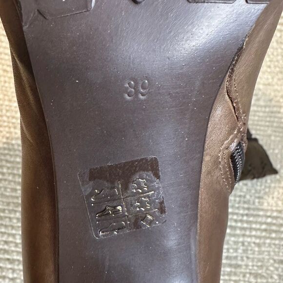 NWT Evado high heel leather lace up boots sz 39 - Picture 10 of 13